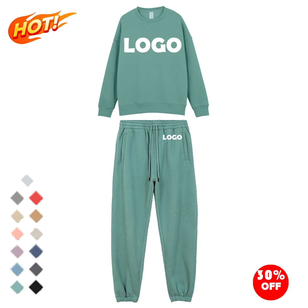 

men Fall Clothes 2021 Sweatpants Joggers Suit Set Custom LOGO Embroidered men Fleece Hoodies Sweatshirts And Jogger Set, As picture