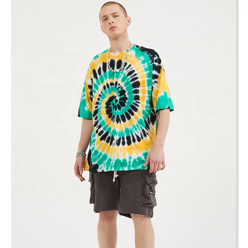 

Oem and odm Wholesale summer short sleeve blank tie dye streetwear t shirt for men