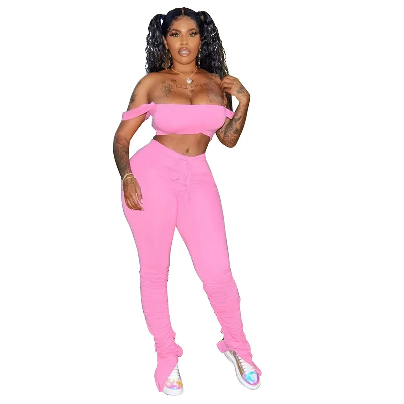 

Solid Color 2 Piece Set Women Clothing Sexy Suits Set For Women Women Pant Sets, Photo color