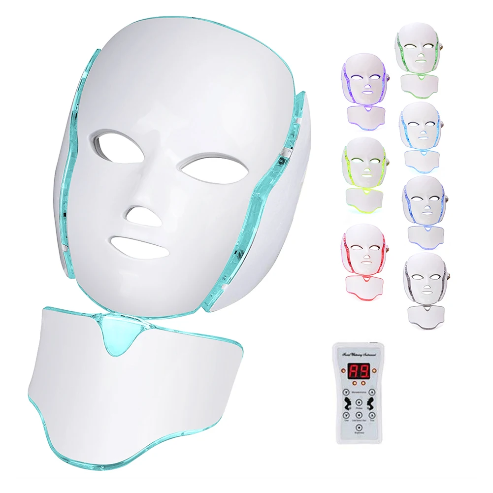 

Silicone Ultras7 Color Photon 7 Colors Mask Light Therapy Led Facial Masks, White,other colors can be customized