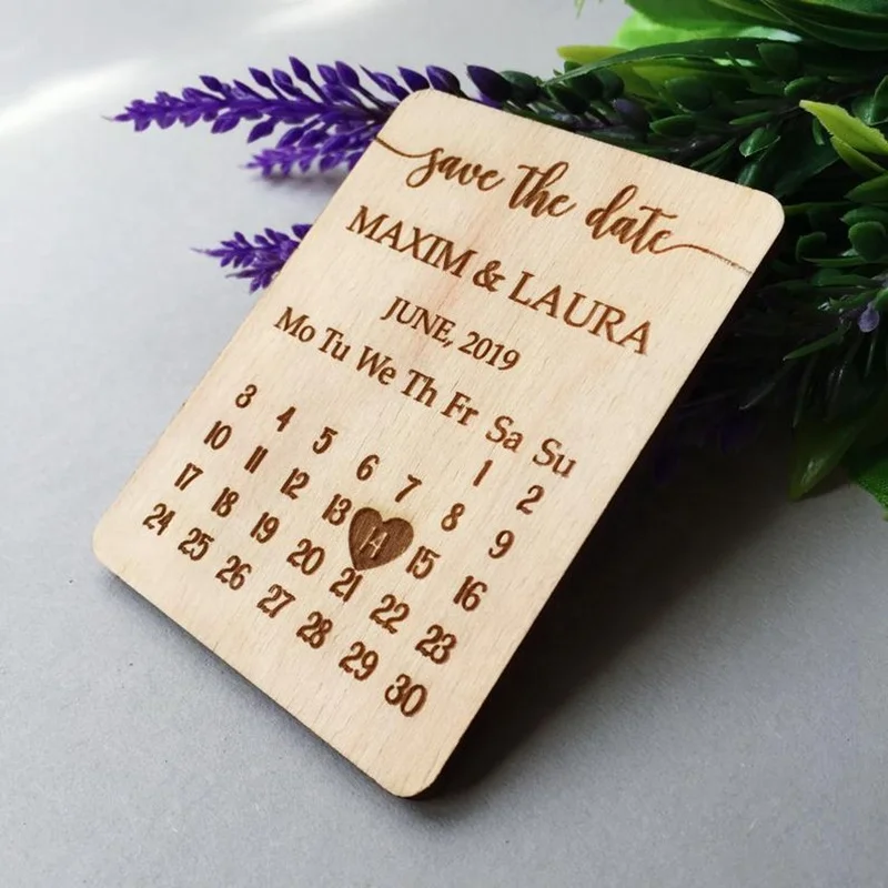 Personalized wedding invitations wood save the date wedding favors for guests