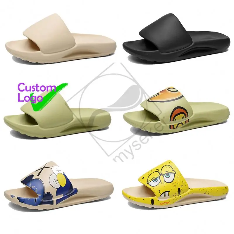 

Plain Sandals Custom Slides Bunny Home Slippers White Slipper Shoe Handbag And Sets Summer Flat Foam Outdoor Anti Slip Pajama, Customized color