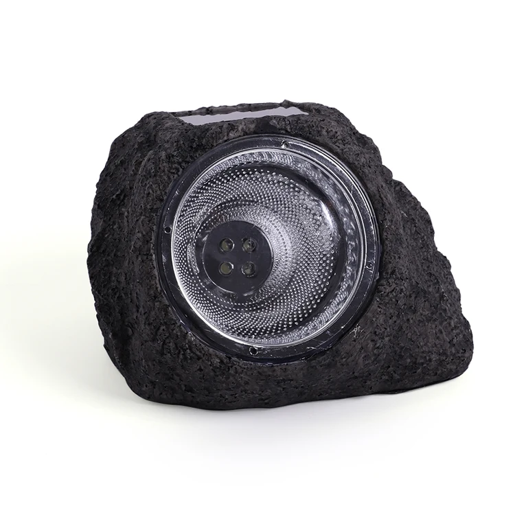 LIJF JW-516 Solar Rock Stone Lights ,Spot 4LED Resin Amorphous Waterproof Rock Lamp for Outdoor Garden Lawn