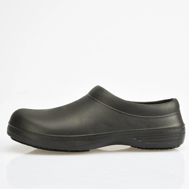 

Wholesale Waterproof Non-Slip Lightweight Oil Resistant EVA Black Kitchen Shoes Chef