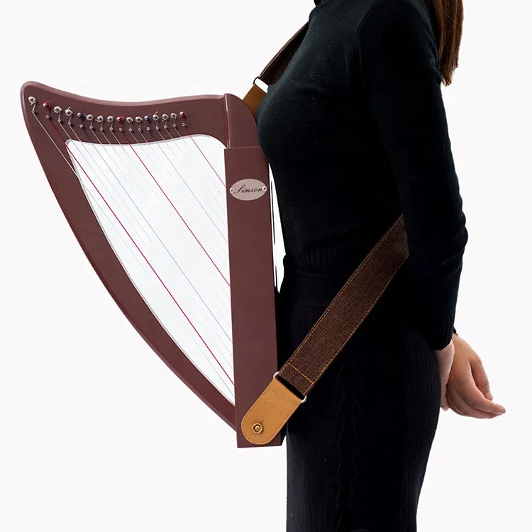

16 Strings Mini Musical Instrument Pedal Harp for Children, Colorful