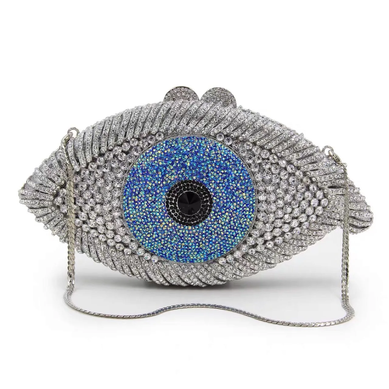 

JANHE Drop Shipping carteras Bolsas Female Lady Clutch Hand Bags Bling Eye Rhinestone Diamond Purse And Handbags Evening Bags, 3 colours