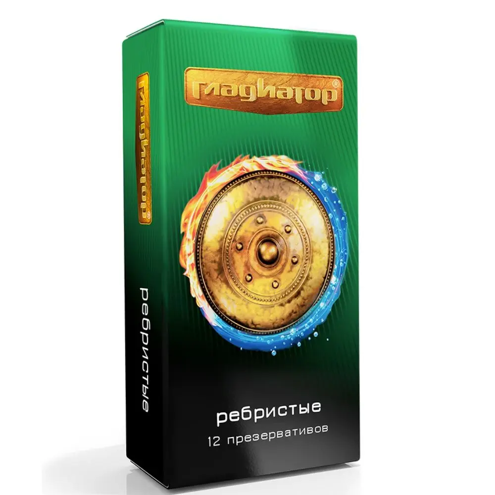
Ribbed condoms for men Gladiator 