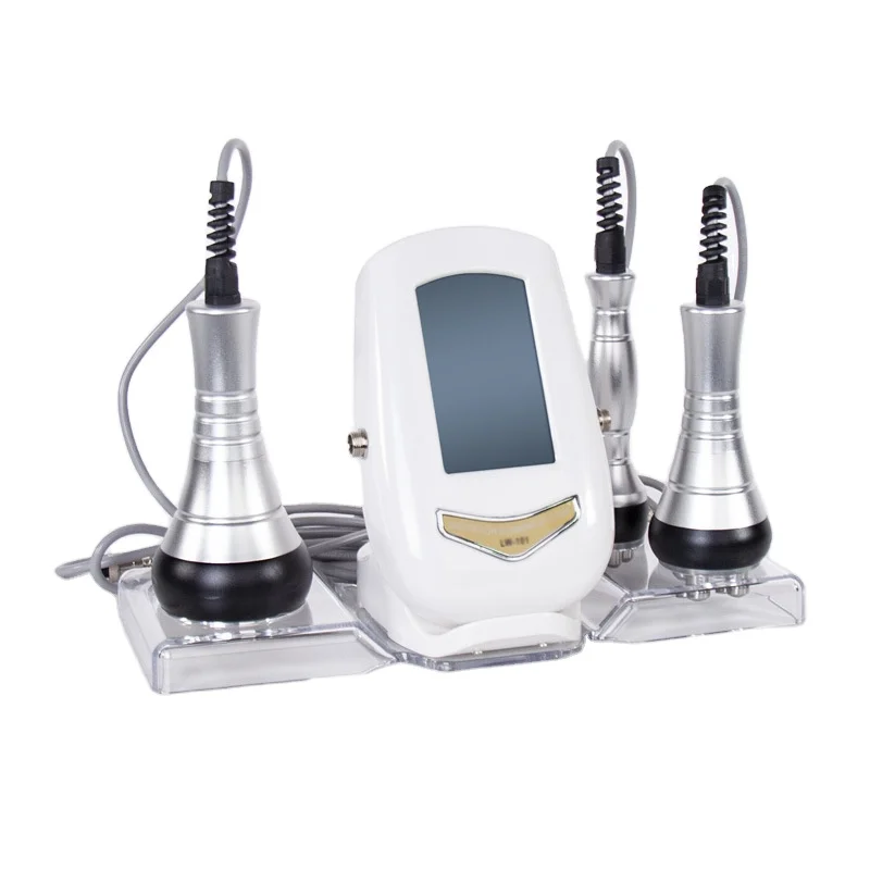 

3 in 1 Ultrasonic RF Vacuum 40K Cavitation Slimming Machine Beauty Device Facial Massager for Weight loss Slim, White