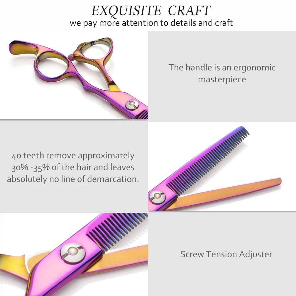 
RK4-40U 9CR steel Patent Professional hair Thinning scissors hair thinners barber thinning scissors hair scissors 