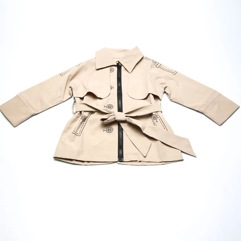 

2021 hot sale spring and autumn children's clothing zipper girl tawny jacket