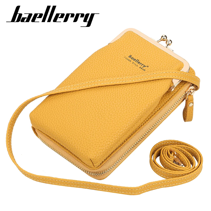 

Baellerry 8601 Brand Ladies PU Leather Shoulder Bag Fashion Long Style Phone Bag Women Card Holder Wallet Crossbody Purse Bag, 8 colors