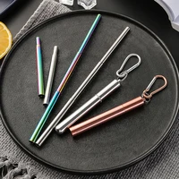 

Eco Friendly Reusable Stainless Steel Collapsible Metal Telescopic Straw