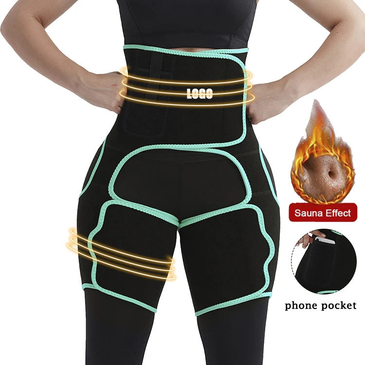 

Custom Logo 2020 New Design Compression High Waist Tummy Control Neoprene Fat Burning Sauna Sweat Thigh And Waist Trimmer, As show