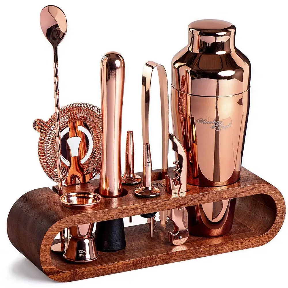 
Factory Customized Stainless Steel Cocktail Shaker 24oz Martini Boston Shaker Bartender Kit 