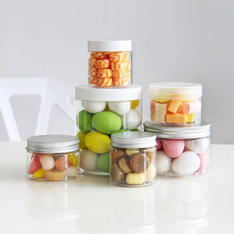 Empty Plastic Jar 250 Ml Containers 250g Clear Pet 68 Caliber 8oz