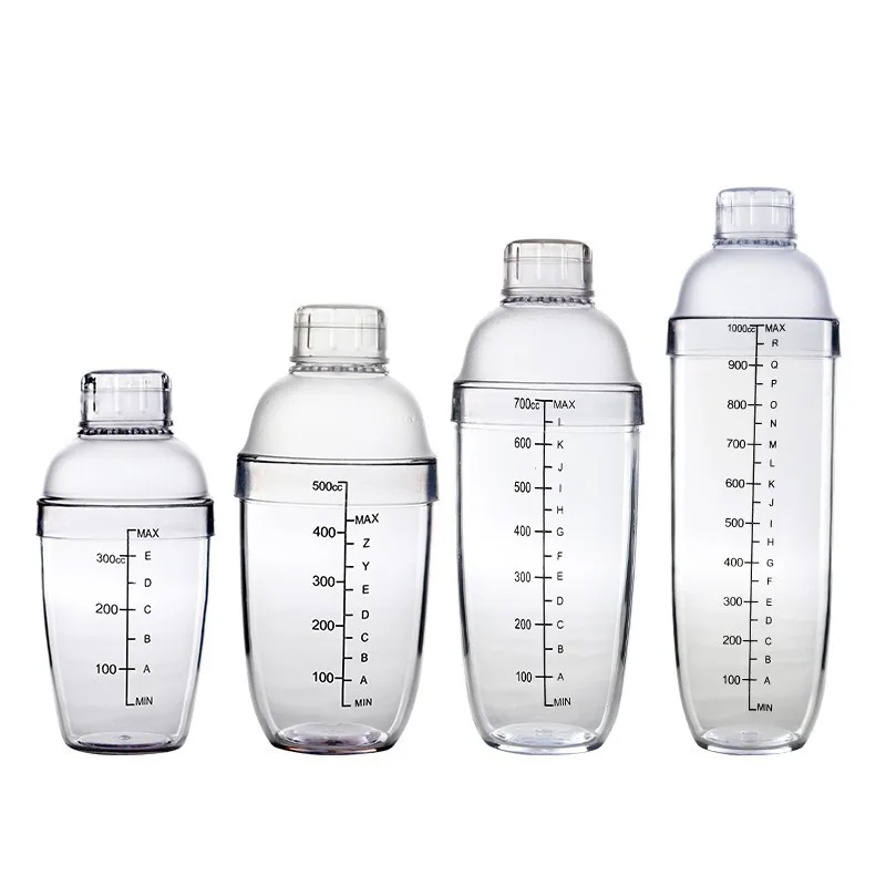 

Scale snow gram cup new transparent resin PC snow gram pot Milk tea shop supplies milk tea shaker 700ml shaker