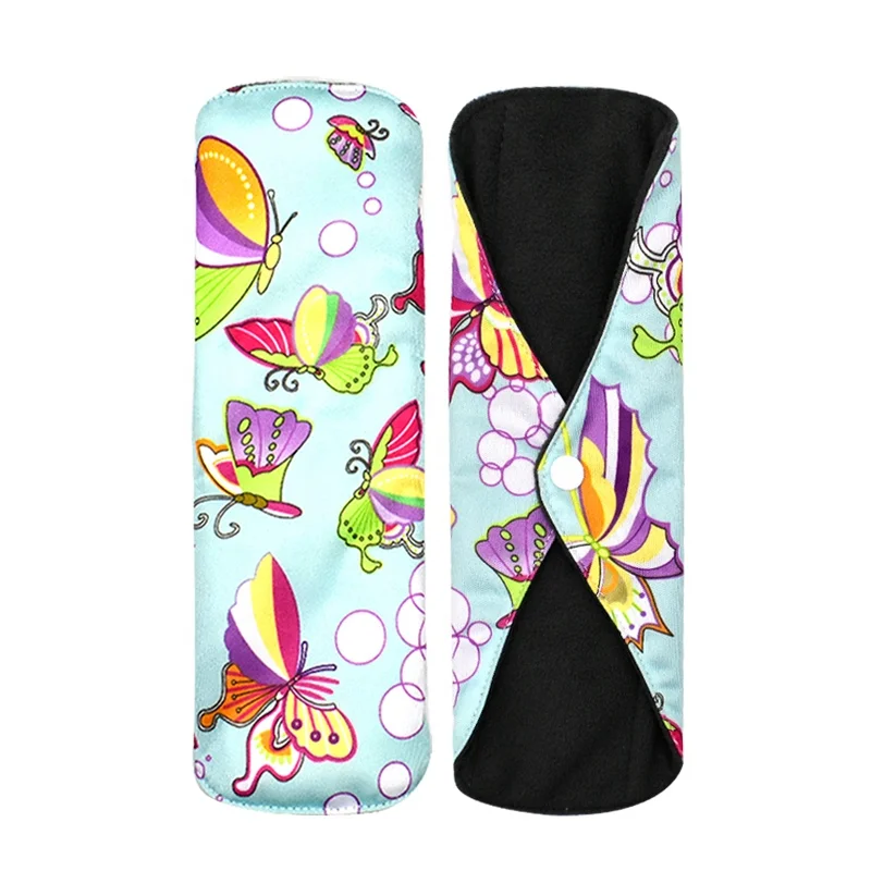 

Reusable Feminine Cloth Sanitary Napkins Woman Bamboo Charcoal Pads, Mix colors