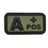 Military Tactical Custom Soft 3D PVC Blood Type Patch Blood Group A B AB O POS Positive NEG Negative Rubber Patch