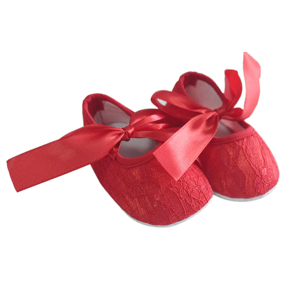 
Hot sale cheap soft baby shoes lovely lace shoes for infant girls 