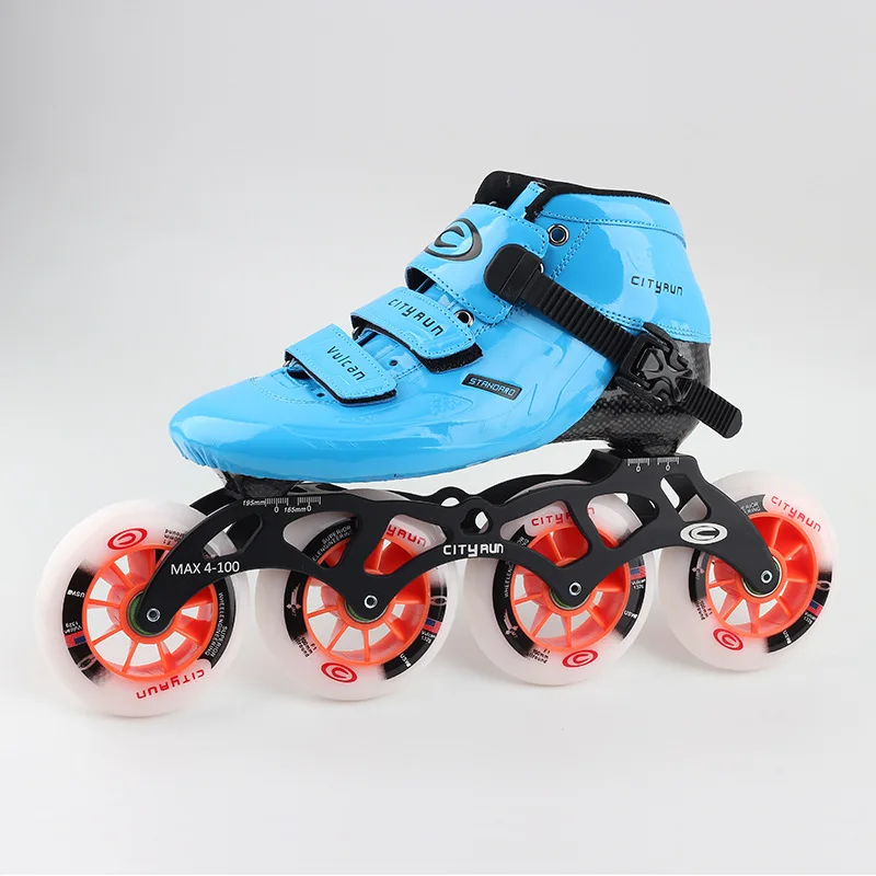 

ETHAN profession speed inline skates carbon fiber roller skate wheel shoes 110mm 100mm 90mm, Black,blue,red