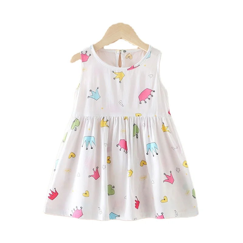 

Little Girls Cute Summer Beach Dresses Swing Skater Cotton Casual Kid Dresses Girls Clothes Dress, Multicolor