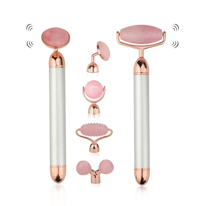 

New Arrival Electric Vibrating Natural Massager Jade Roller Face Lifting, Customized