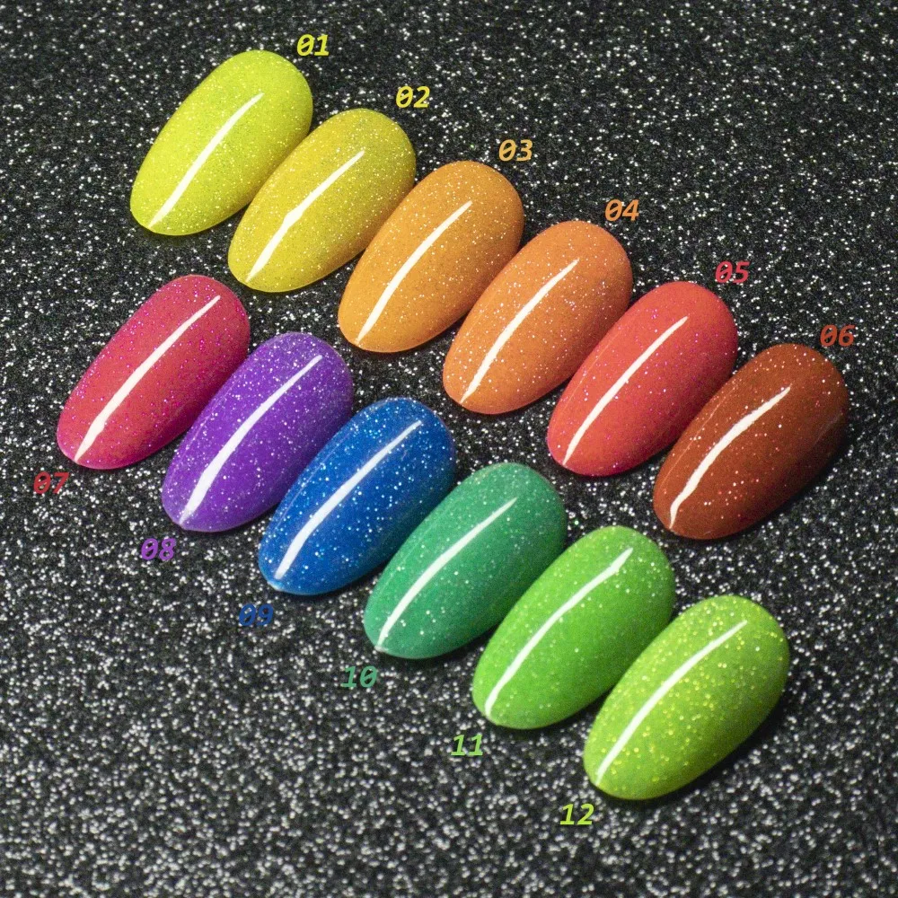 

15ml Summer Colors Flashing Neon Disco Shiny Reflection Laser Nail Polish Flash Neon Gel Super Shining Long Lasting For Nail Art