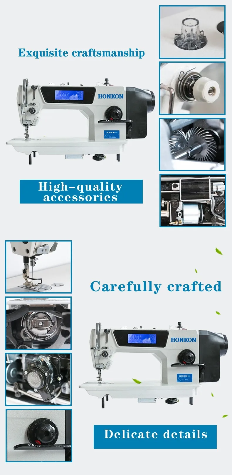 Computer Lockstitch Sewing Machine Honkon Stitching Machine Hk9988d4