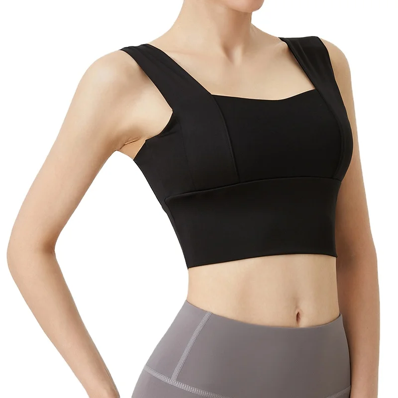 

Cross wide shoulder shockproof yoga sports underwear, Black,pink,blue,purple