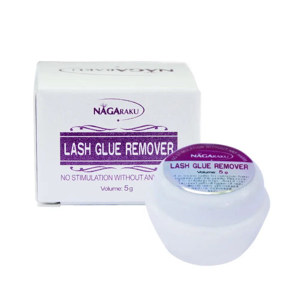 

NAGARAKU 5/10g glue remover Non-irritating 20s cream clean adhesive quickly mild gentle odorless lash cleanser, White