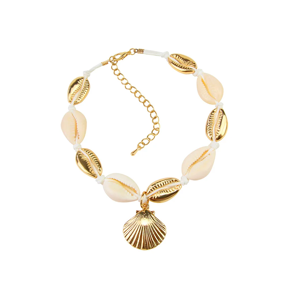 

Foot Chain Jewelry Natural Sea Shell Adjustable Anklets Women'S Leg Feet Shell Anklet