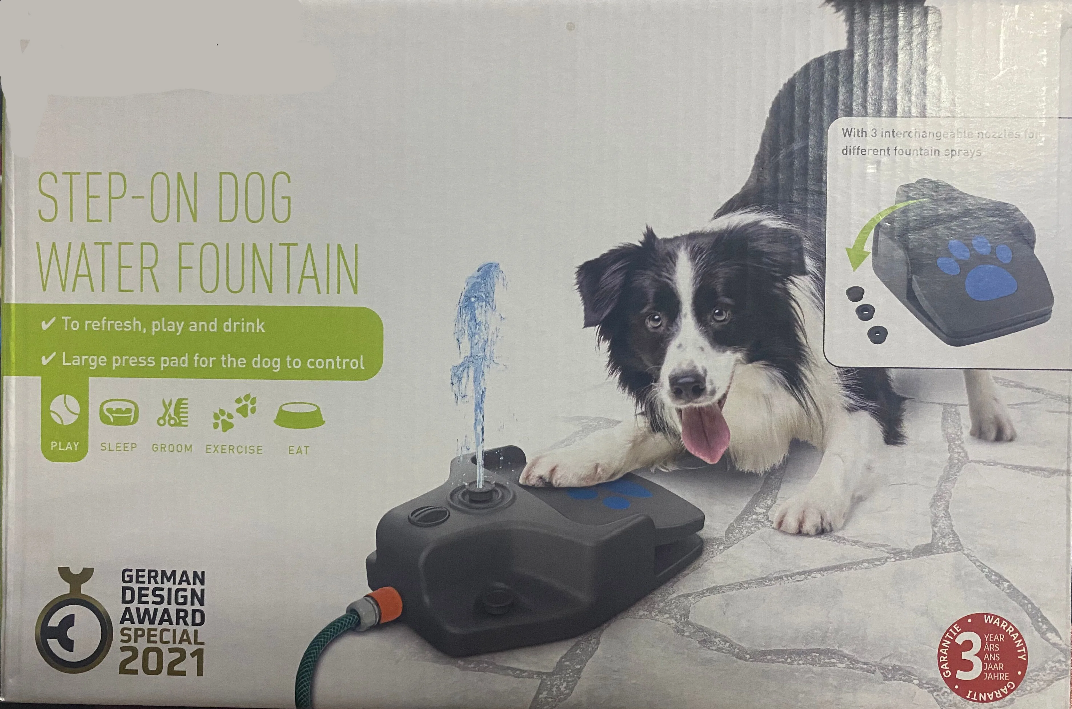 Automatic Dog Water Fountain Outdoor Stepon Dog Drinking Water