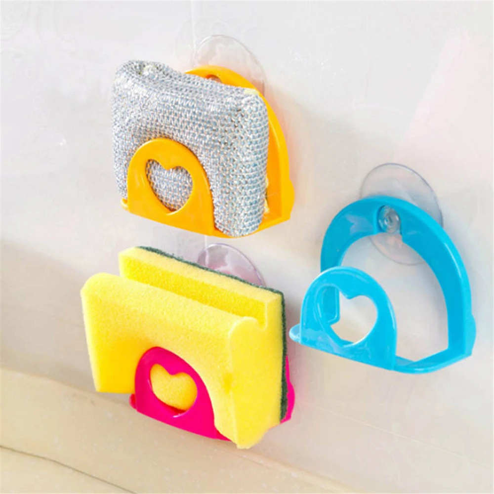 

Kitchen Multi-purpose Suction Wall Type Dish Towel Storage Rack Suction Cup Debris Rack Household Storage Tools, As photo