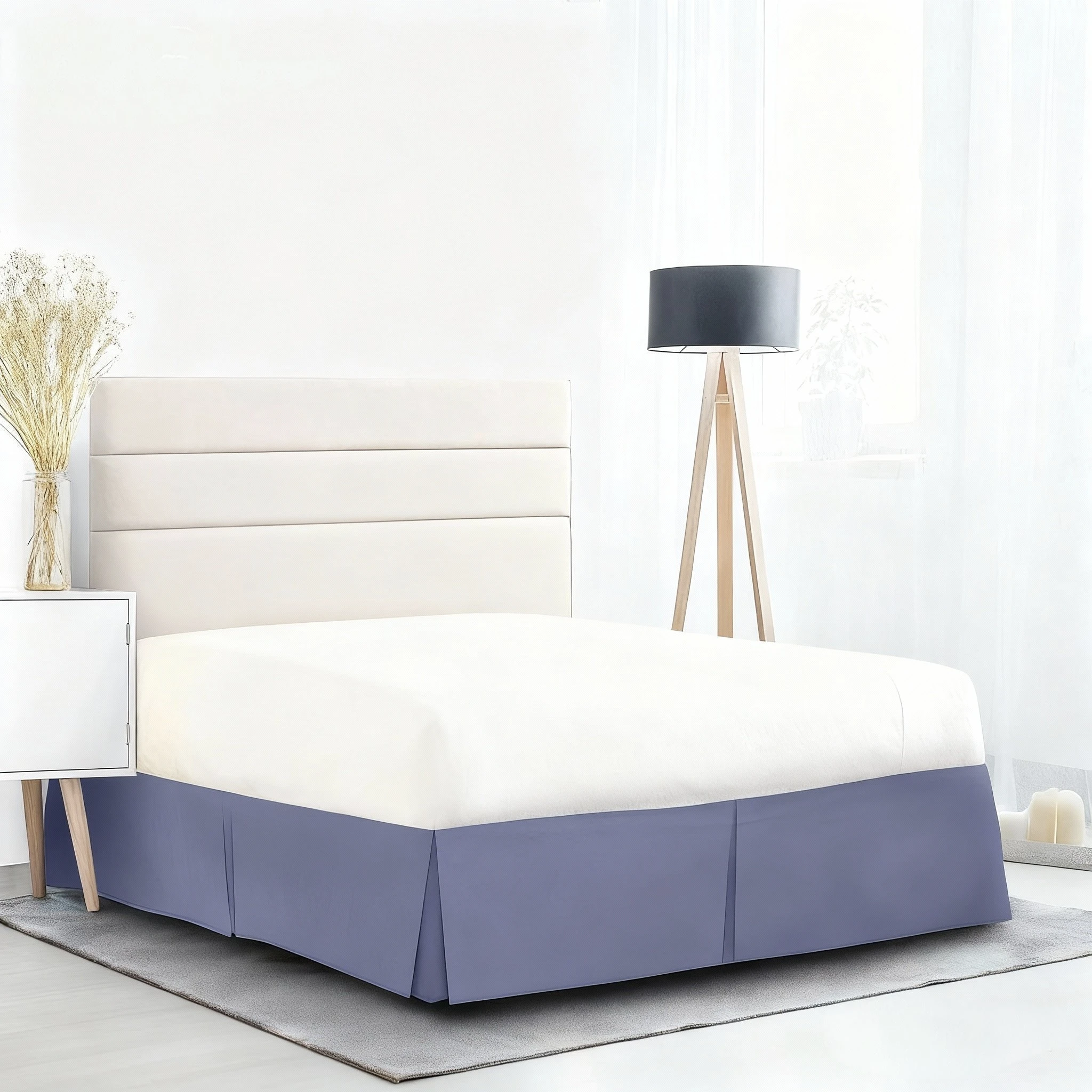 OEKO BSCI ISO Certificate Elegant Microfiber Bed Skirt Waterproof Solid Color Protective Cover for Queen and King Size Beds