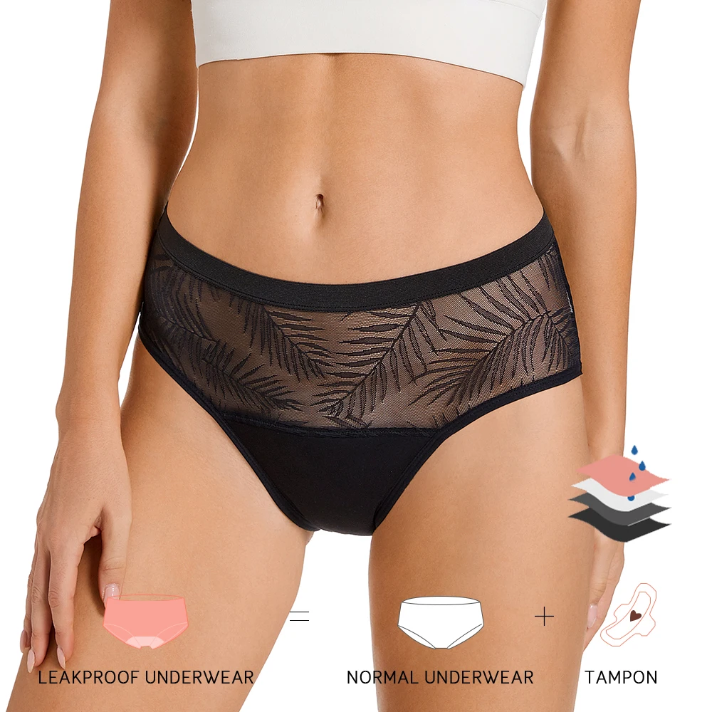 

LYNMISS Hollow Out private label period panties menstruation women in plus zise Sexy culotte menstruelle menstrual underwear