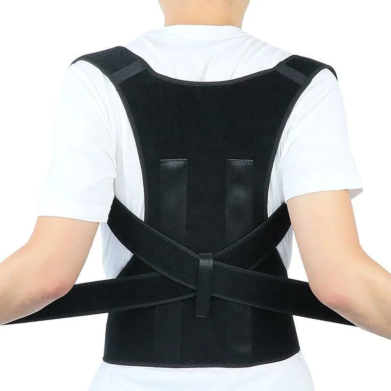 

Black Neoprene Adjustable Magnetic Therapy Spine Shoulder Brace Back Support Belt Posture Corrector For Men And Women