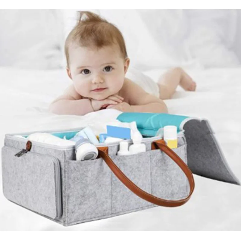 

Newborn Baby Diaper Bag Organizer Nappy Bag Maternity Handbag Nursery Storage Portable Holder Bag Foldable Baby Care Container, More color contact us