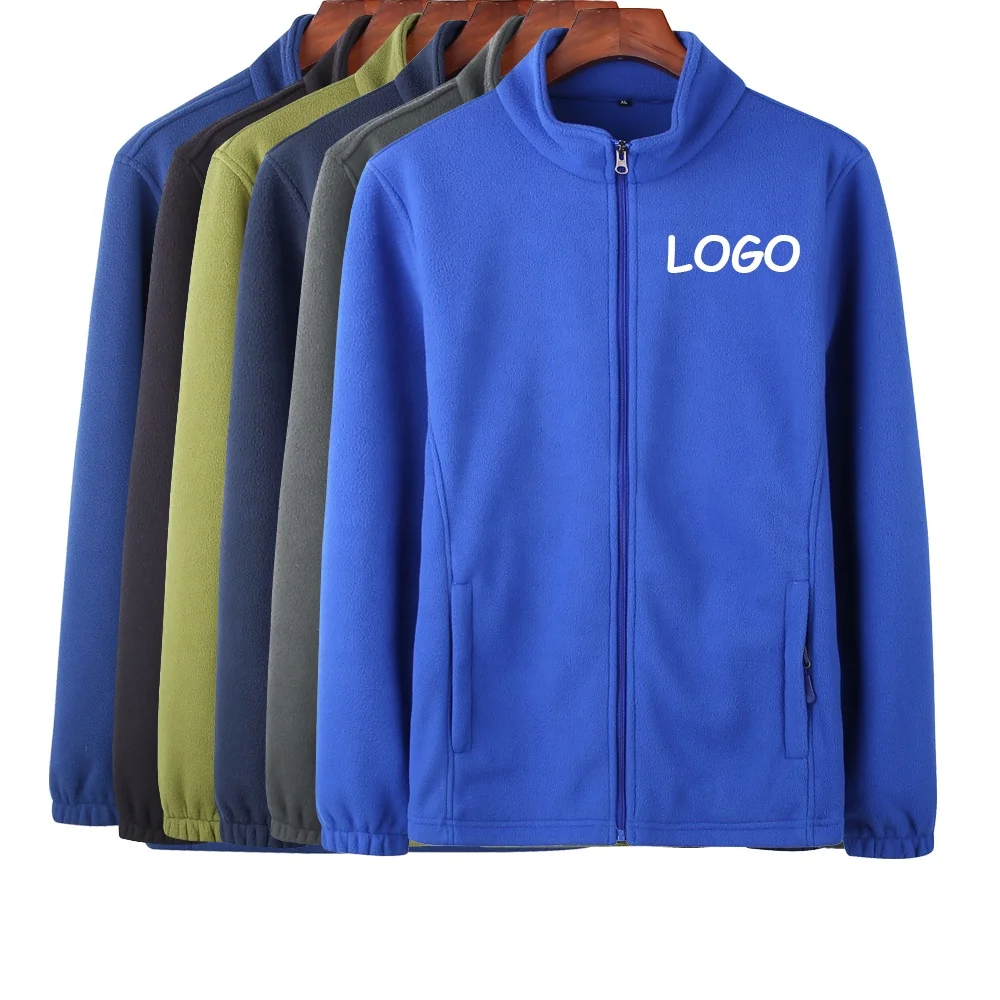 Polar Fleece Sweatshirt Custom Men Jumper Windbreaker Thermal Lightweight Jumpers Loose Coat Fleece Winter Jacket Man