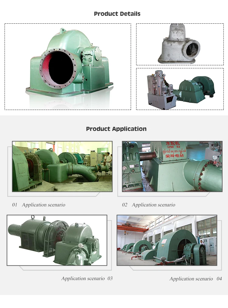 Small hydro  power river water turbine generators 200 kw