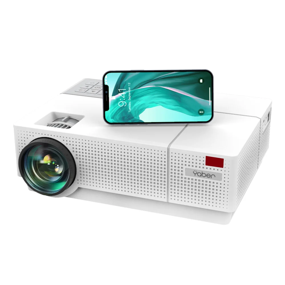 

Yaber Y31 Smart Phone Projectors Support 4K Native Full HD 1080P 300inch HiFi Stereo Sound 8000L Android IOS LED TV Projectors