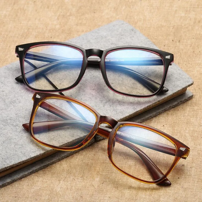 

omputer Blue light Ray optical glasses PC Anti radiation glass Vision Eye Strain protection women Men Glasses Frame, Custom colors