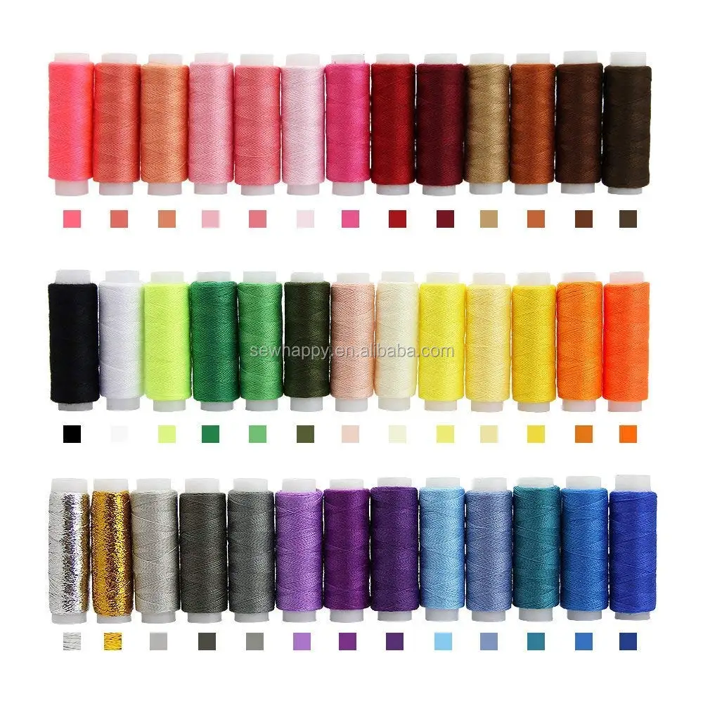 1XBox Carretes Multi Colores Sobreorillado hilo de coser 39 un. hilo de Coser Paquete