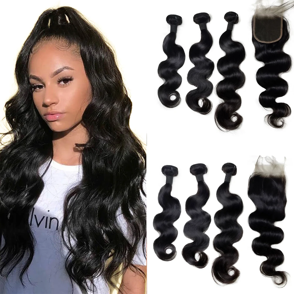 

Wholesale 10A Grade Cuticle Aligned Virgin Unprocessed Brazilian Human Hair Bundles Body Wave, Natural color