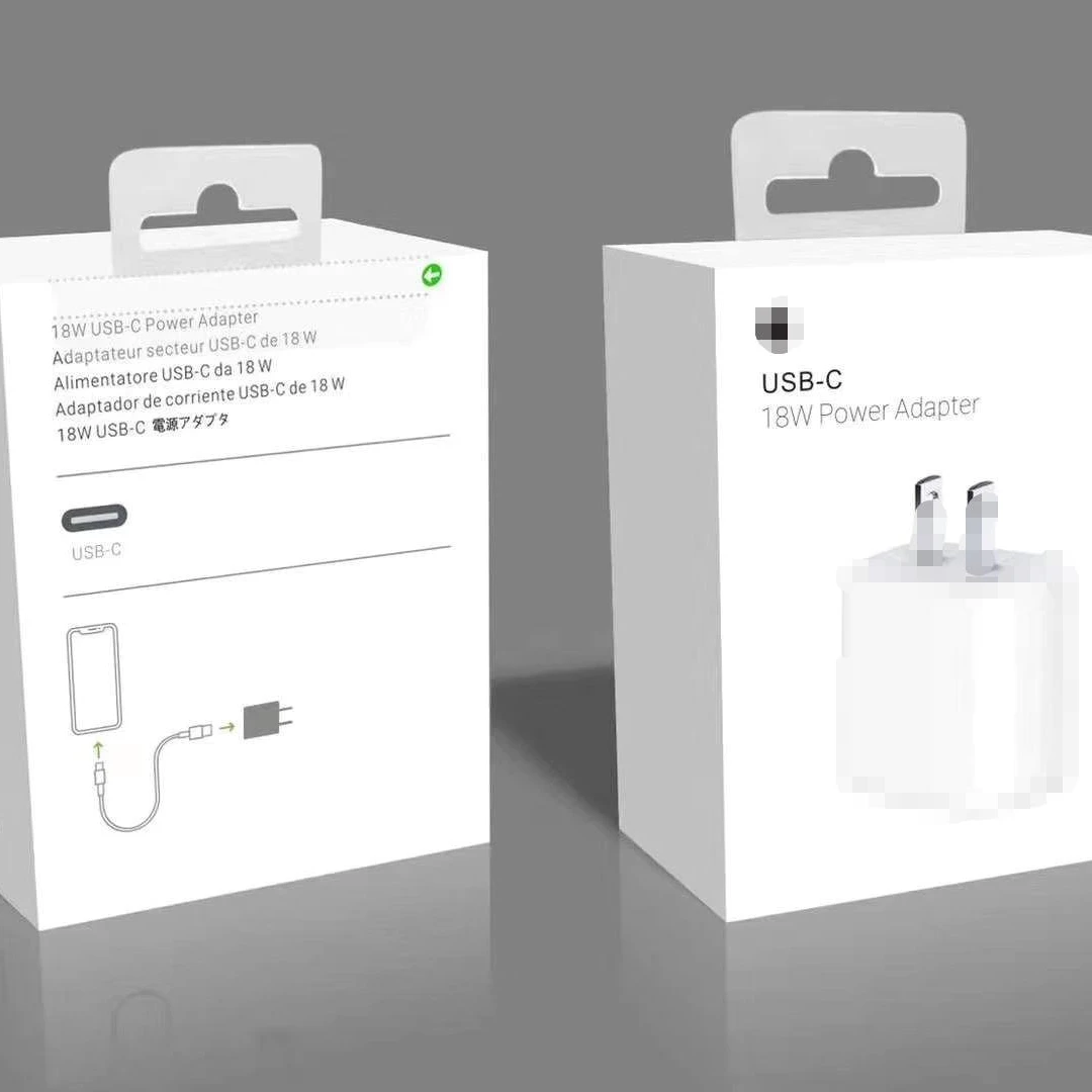 

Top original quality factory price USB-C 18W type-c PD Charger Power Adapter Charger For iPhone 12 Fast charger, White