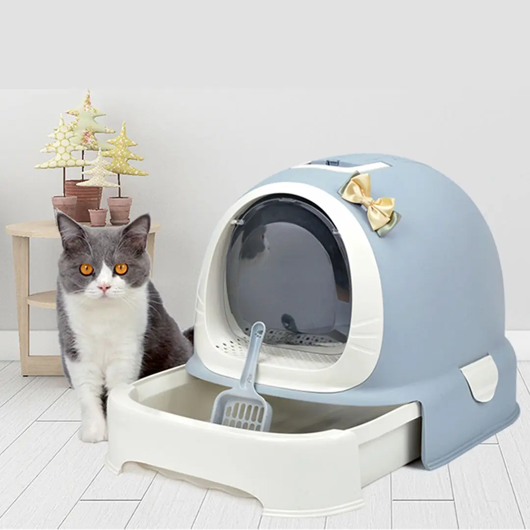 

Amazon Supplier Outdoor Breathable Fully Closed Self Cleaning Pet Cat Litter Boxes