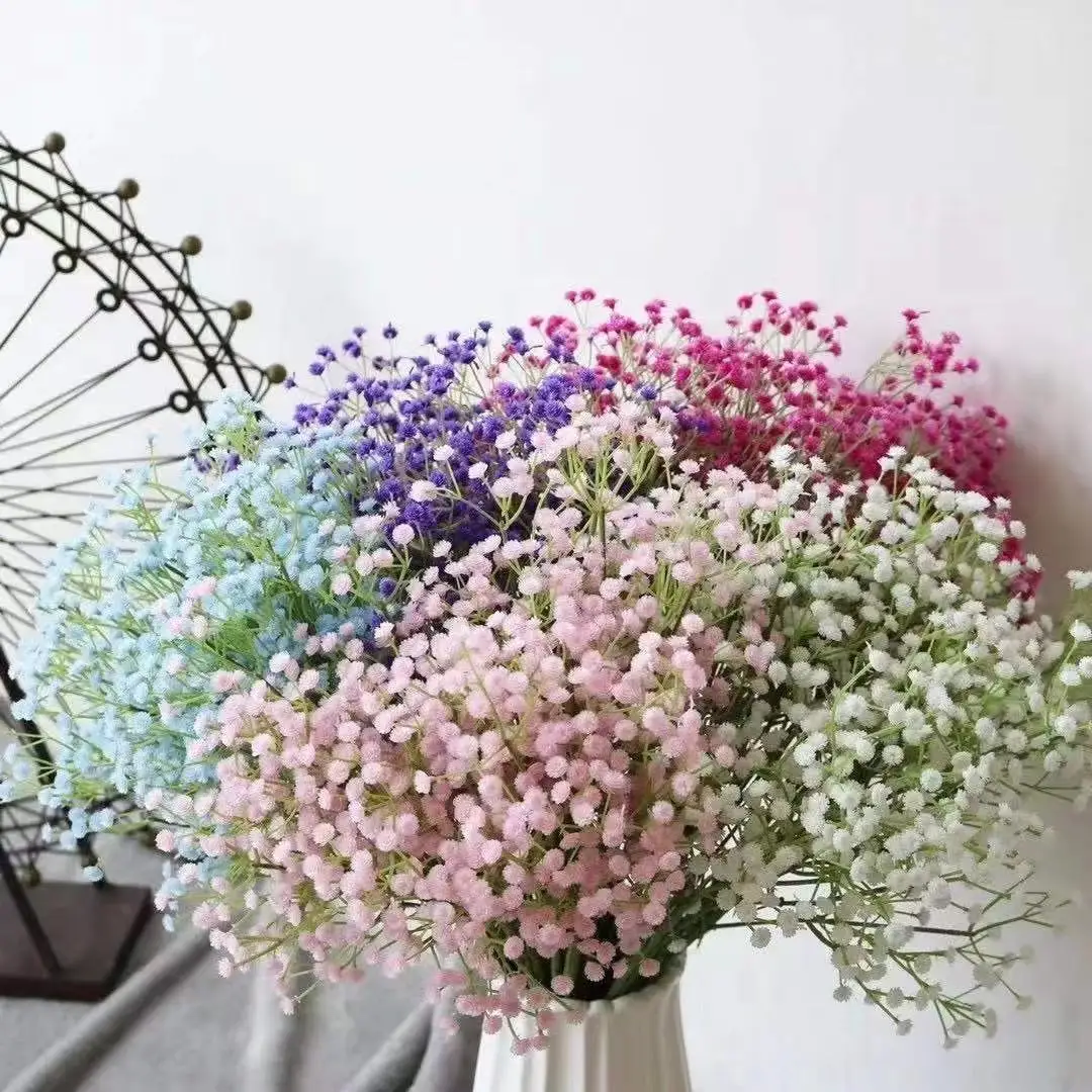 

1/2Pcs White Babys Breath Artificial Flowers Plastic Gypsophila Fake Flower DIY Floral Bouquets for Home Wedding Decoration