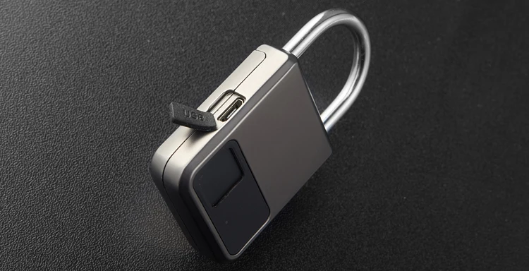 smart security luggage small fingerprint padlock USB charging lock