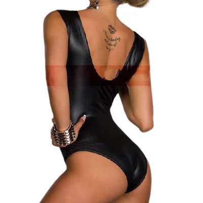 

Wholesale breast gouge cleavage onesie sexy underwear, Blk