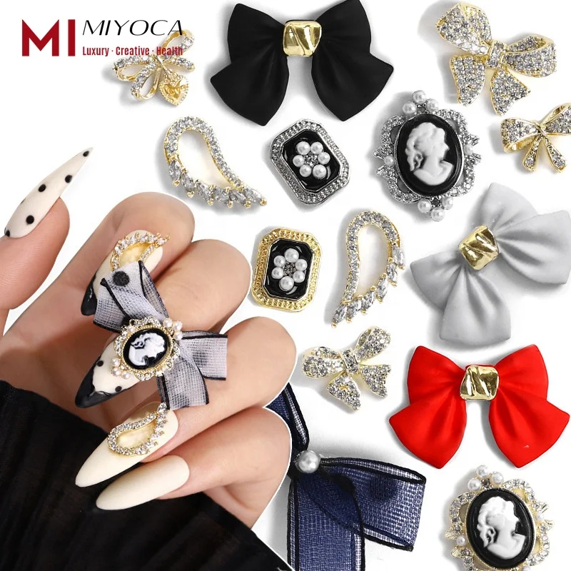 

MIYOCA Butterfly s Decoration Jewels Decorated Nails Full Kit Decorative Gun Gold Flakes Nail Art Jewelry Knotted Chiodo