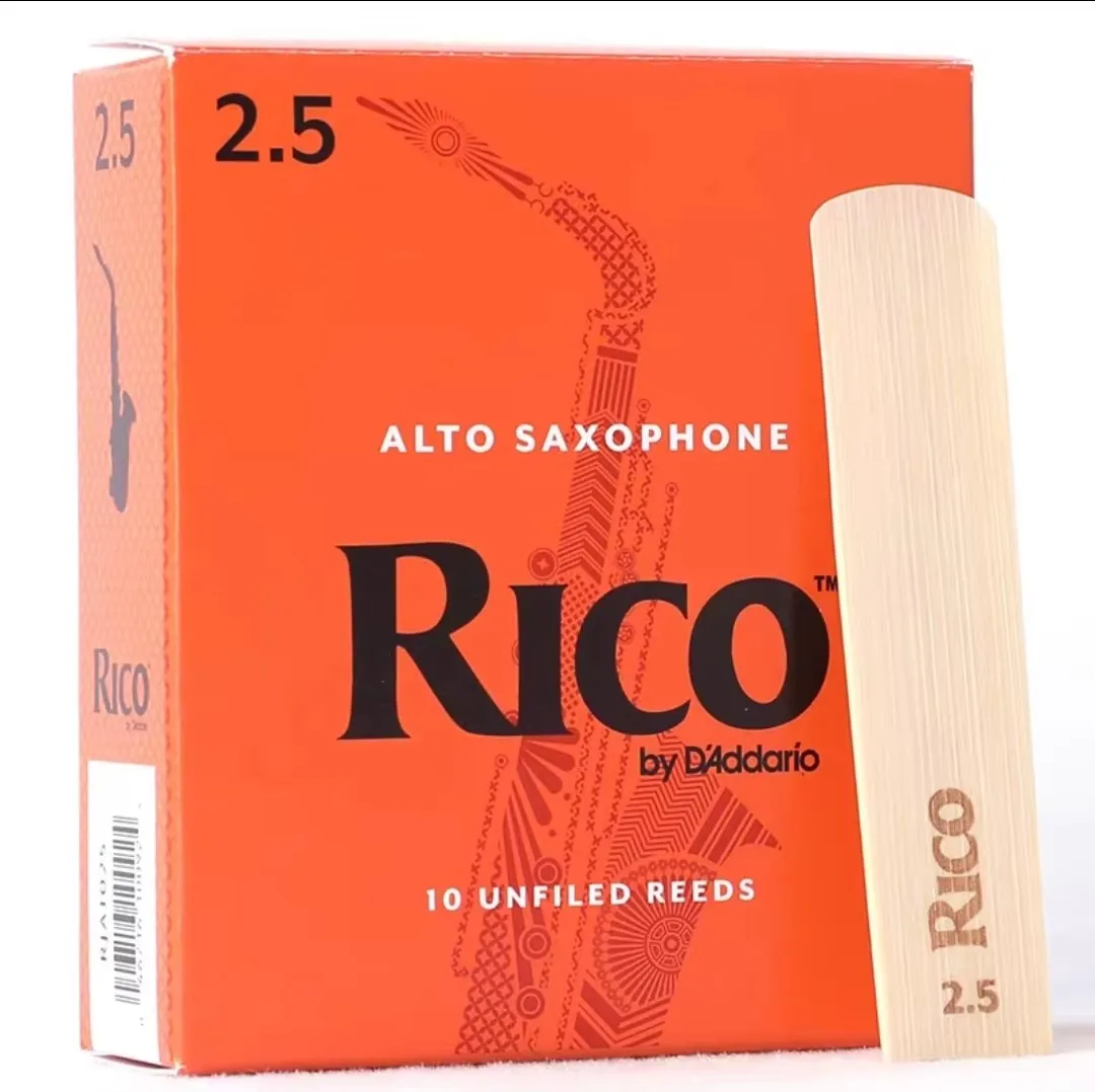Rico Warm Toned Yellow Box Alto Saxophone Reed for Beginners Musical Instruments Accessory